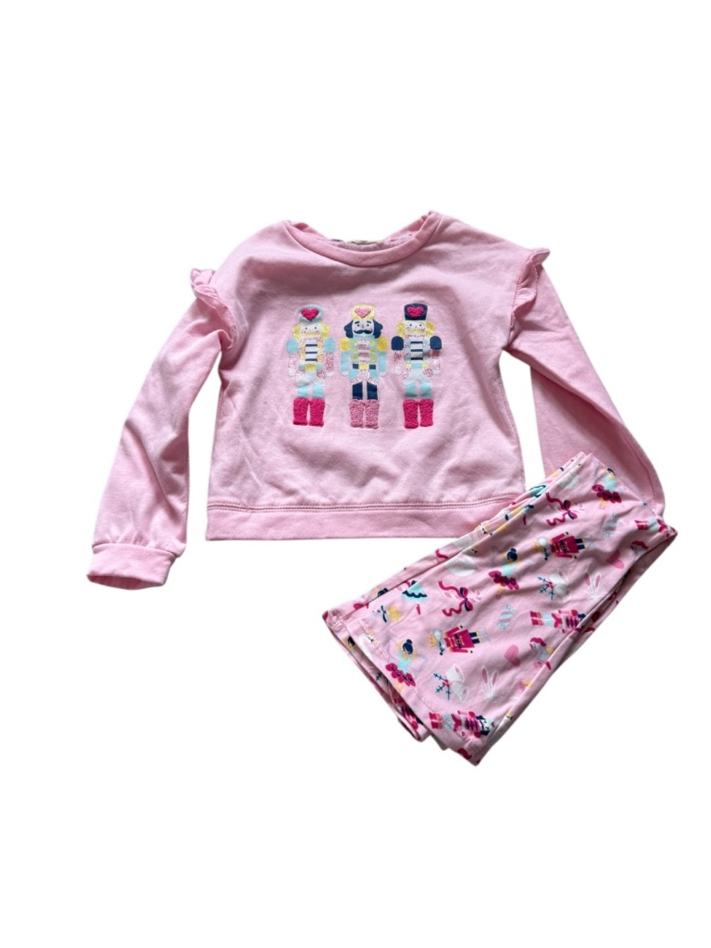 btween Pink Nutcracker Set with Printed Pants